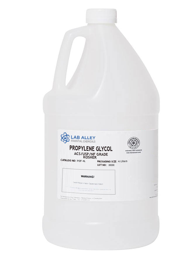 Propylene Glycol 99.5% USP/NF/FCC/Food Grade, Kosher, 4 Liters