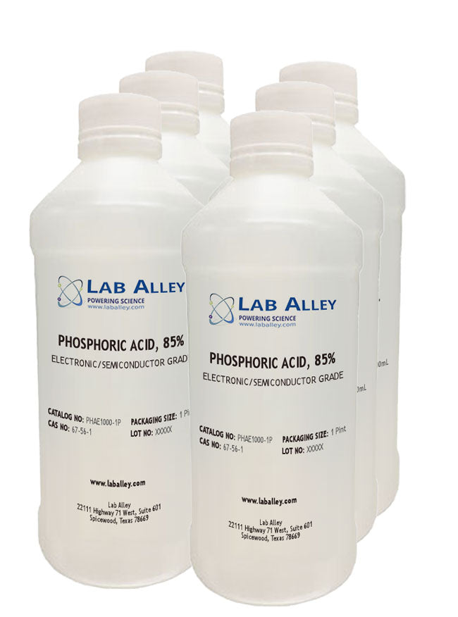 Phosphoric Acid, Electronic Grade / Semiconductor Grade, 85%, 6x1 Pint
