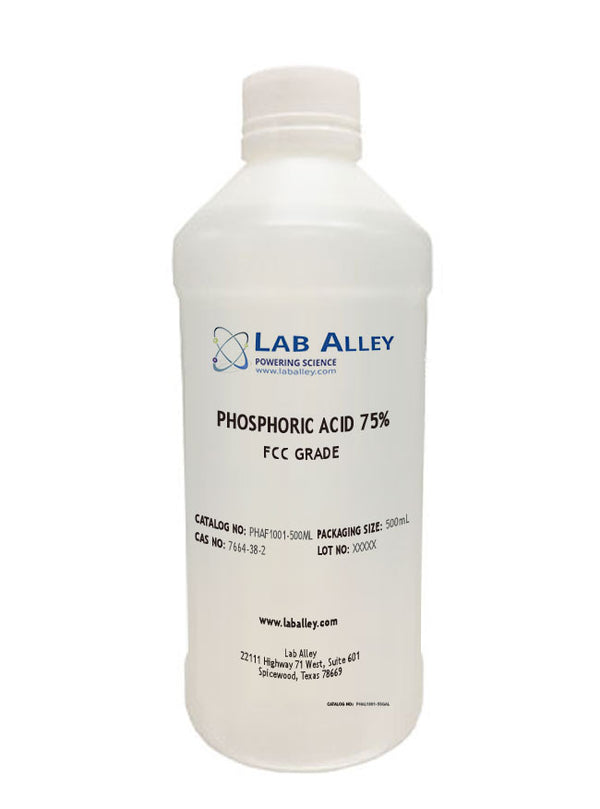 Phosphoric Acid, Food Grade (FCC), Kosher, 75%, 500 mL