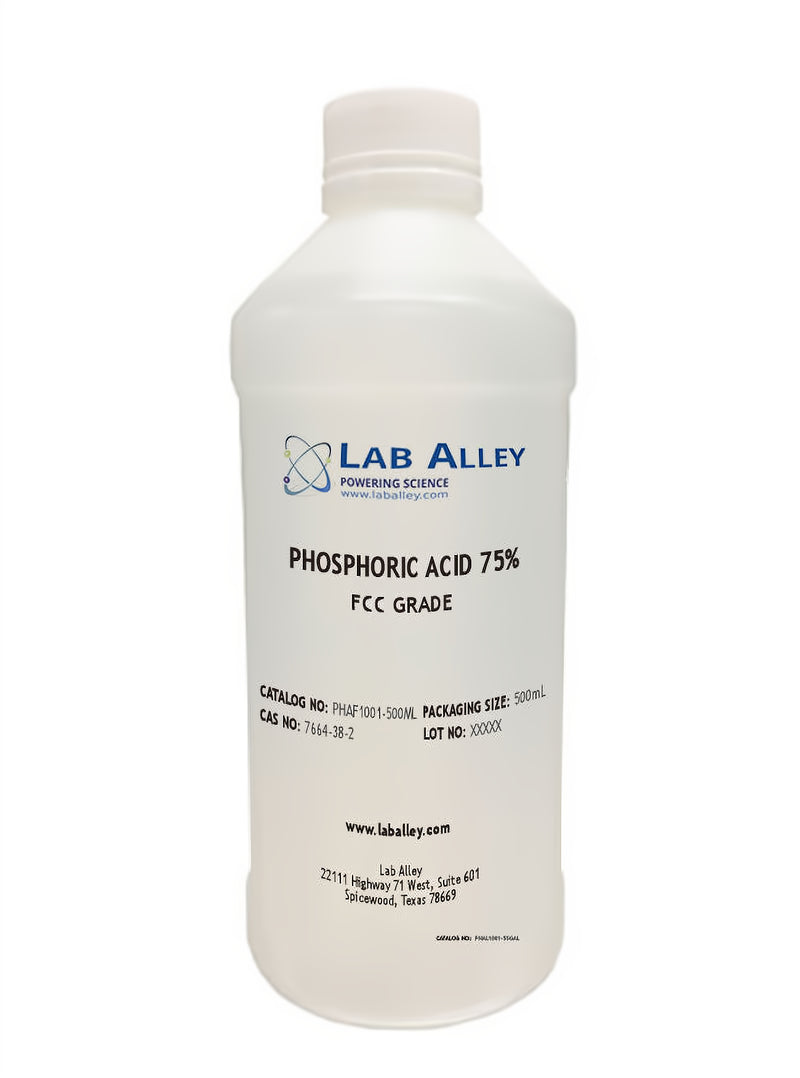 Phosphoric Acid, Food Grade (FCC), Kosher, 75%, 500 mL