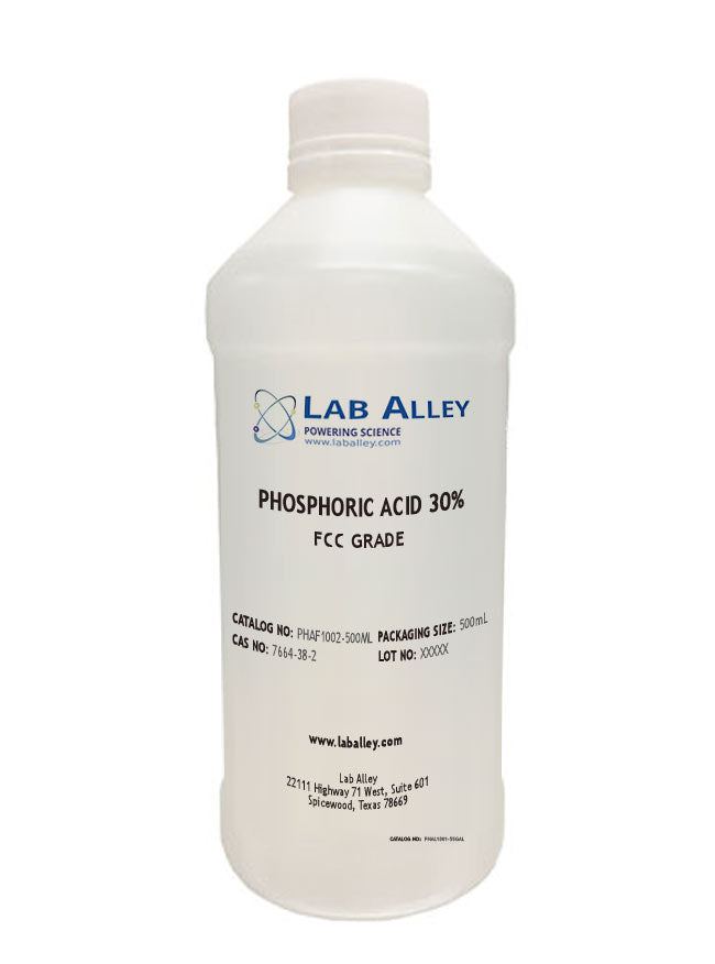 Phosphoric Acid, FCC Grade, Kosher, 30%, 500mL
