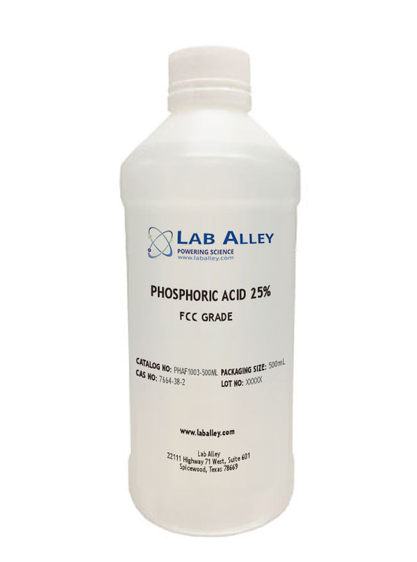 Phosphoric Acid, FCC Grade, Kosher, 25%, 500mL
