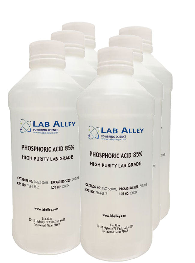 Phosphoric Acid, Lab Grade, 85%, 6x500ml