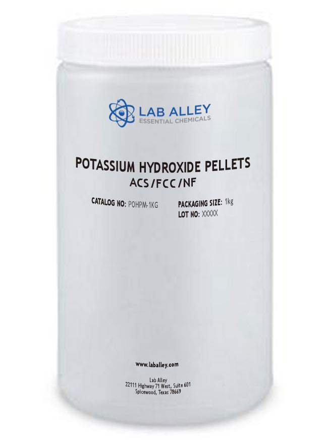 Potassium Hydroxide Pellets ACS/FCC/NF, 1 Kilogram