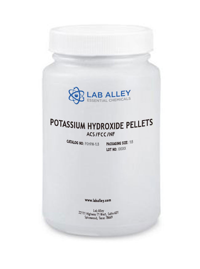 Potassium Hydroxide Pellets ACS/FCC/NF, 1 Pound