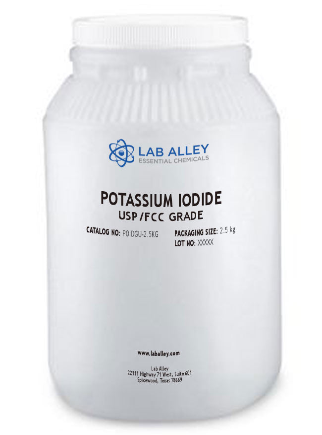 Potassium Iodide Powder (Crystals) USP/FCC Grade, 2.5 Kilograms