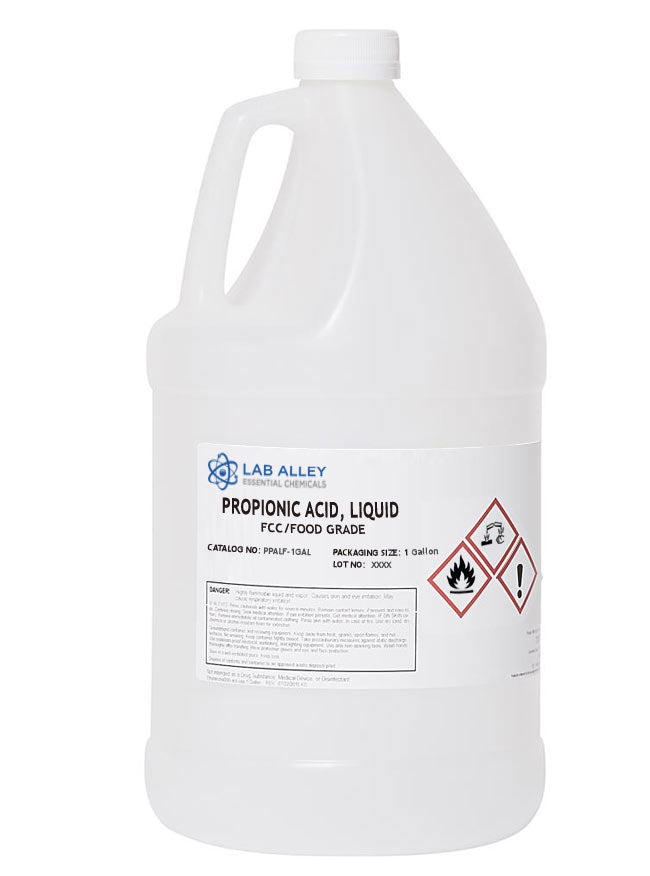 Propionic Acid, Liquid, FCC/Food Grade, 1 Gallon