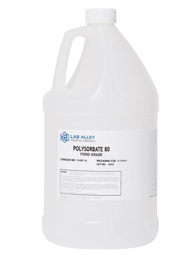 Polysorbate 80, Food Grade, Kosher, 4 Liters