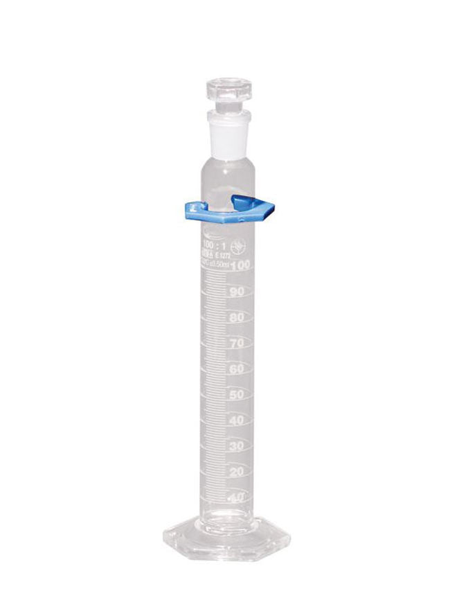 Graduated Cylinders, Double Scale, Class A, Batch Cert., With Stopper