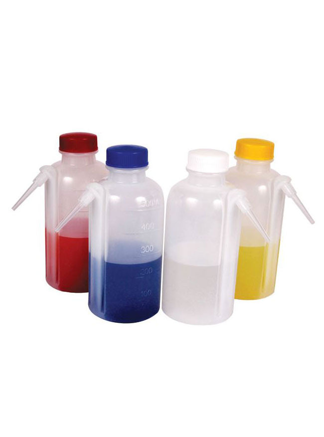 Wash Bottles, Unitary, Colored Caps, 500ml