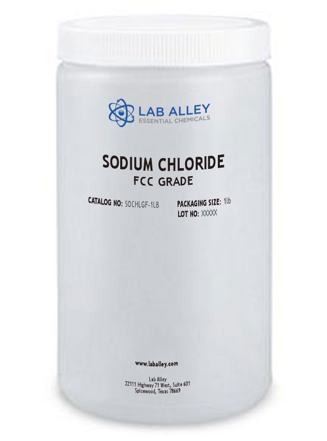 Sodium Chloride Crystal, FCC Grade, 1lb