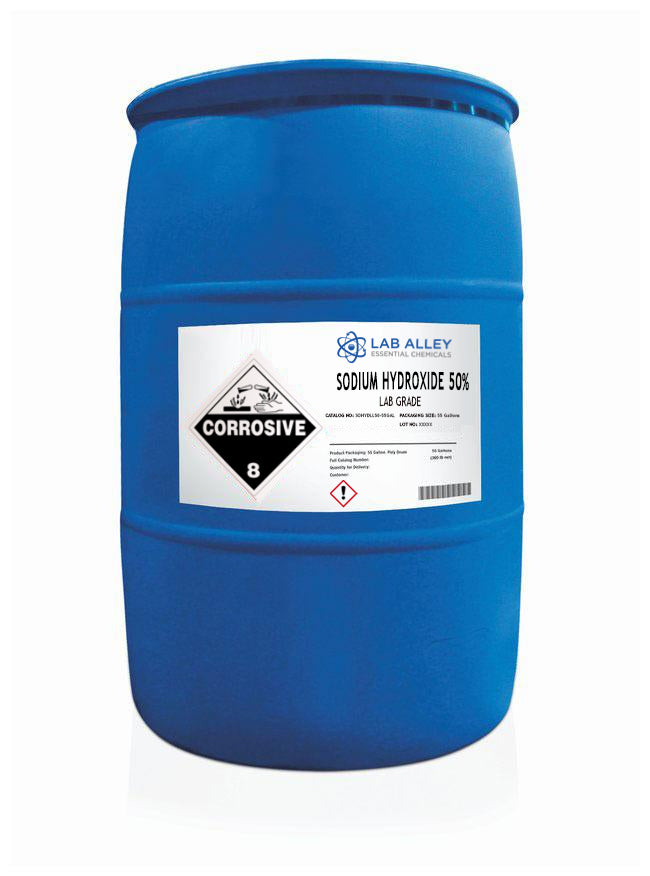Sodium Hydroxide 50% Solution, Lab/Technical Grade, 55 Gallons