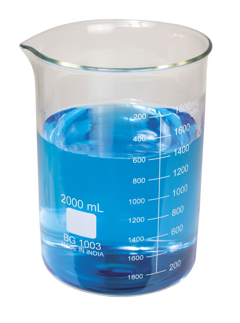 Heavy Duty Glass Beakers, Low Form, 2000mL