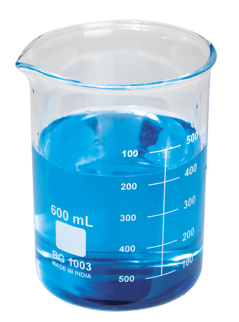 Heavy Duty Glass Beakers, Low Form, 600mL