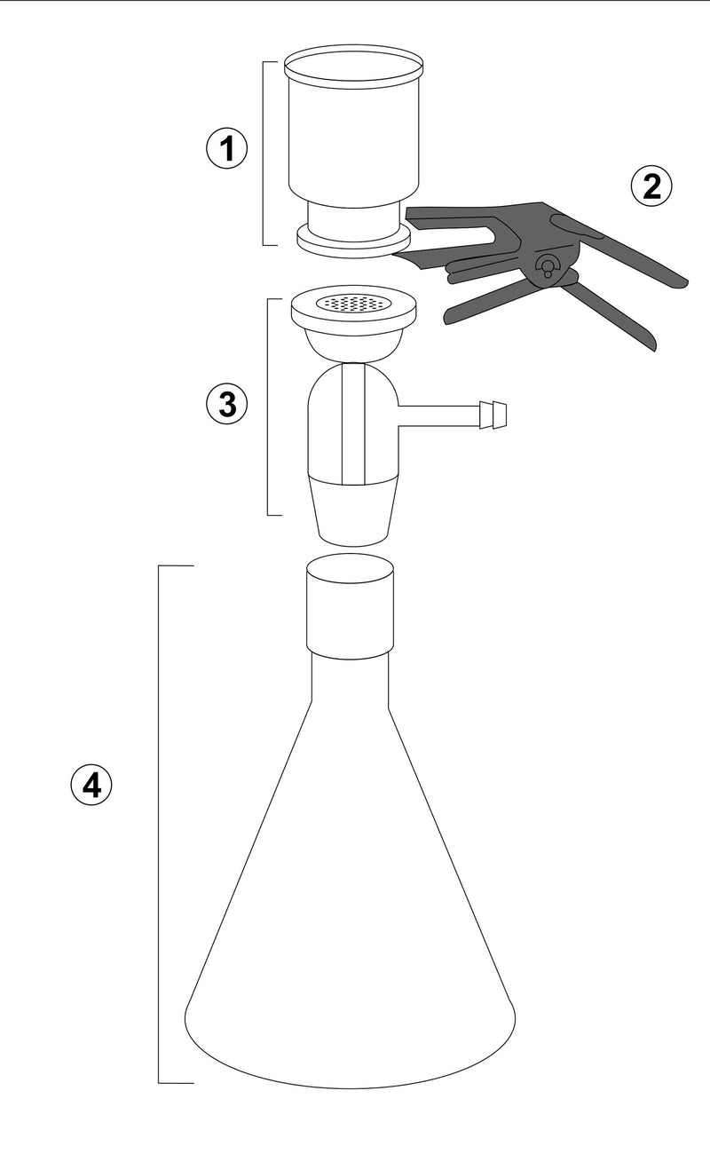 Vacuum Filter Holder Set, 47mm Lab Alley