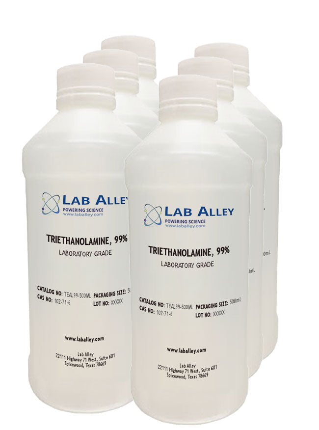 Triethanolamine, Lab Grade, ≥99%, 6x500ml