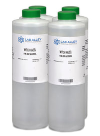 Lab Alley Top Quality 100% All Natural Distilled Witch Hazel with 14% USP Natural Grain Alcohol, 500mL