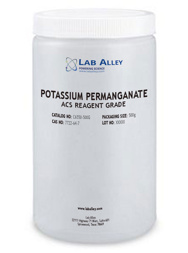 Potassium Permanganate Crystal, ACS Reagent Grade, 99%, 500g