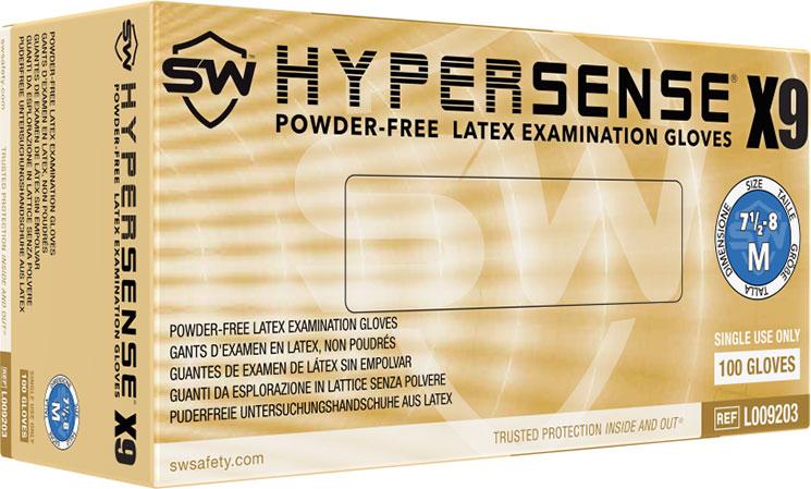 Hypersense X9 Latex Powder-Free Exam Gloves