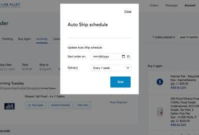 Lab Alley Launches Auto-ship Program to Provide Essential Chemicals with Ultimate Efficiency