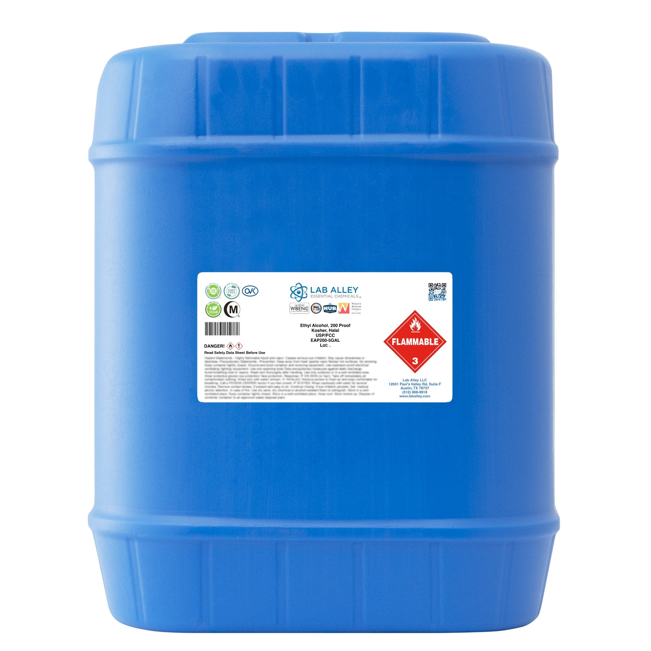 Ethanol 200 Proof Undenatured Alcohol USP FCC Food Grade