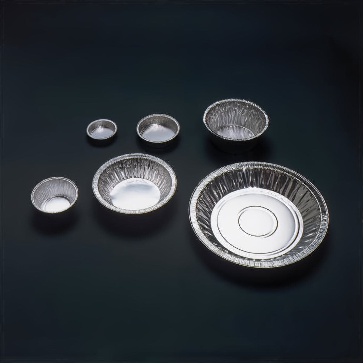 Disposable Aluminum Dishes with Fluted Sides (Pack of 100)