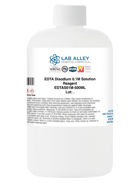 EDTA Di Sodium 0.1M Solution, Reagent Grade