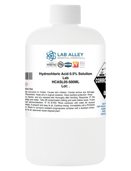 Hydrochloric Acid 0.5% Solution, Lab Grade