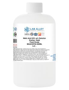 Malic Acid 50% w/v Solution, Food Grade, Kosher, Halal