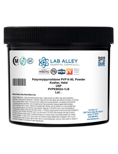 Polyvinylpyrrolidone PVP K-90, Powder, USP Grade, Kosher, Halal
