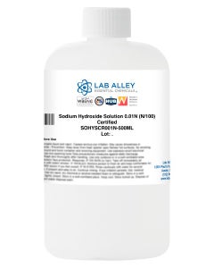 Sodium Hydroxide Solution 0.01N (N/100), Certified Grade