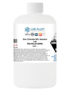 Zinc Chloride, 50% Solution, Lab Grade