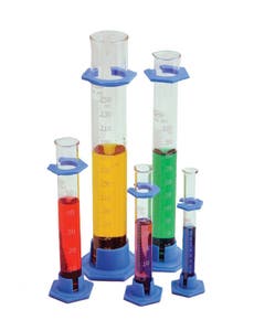 Graduated Cylinders, Borosilicate Glass, Plastic Base, Class B
