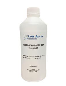 Hydrogen Peroxide 25% Solution, Food Grade, Kosher, Halal