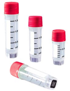 Cryovials With Colored Caps, 1,000 Per Case