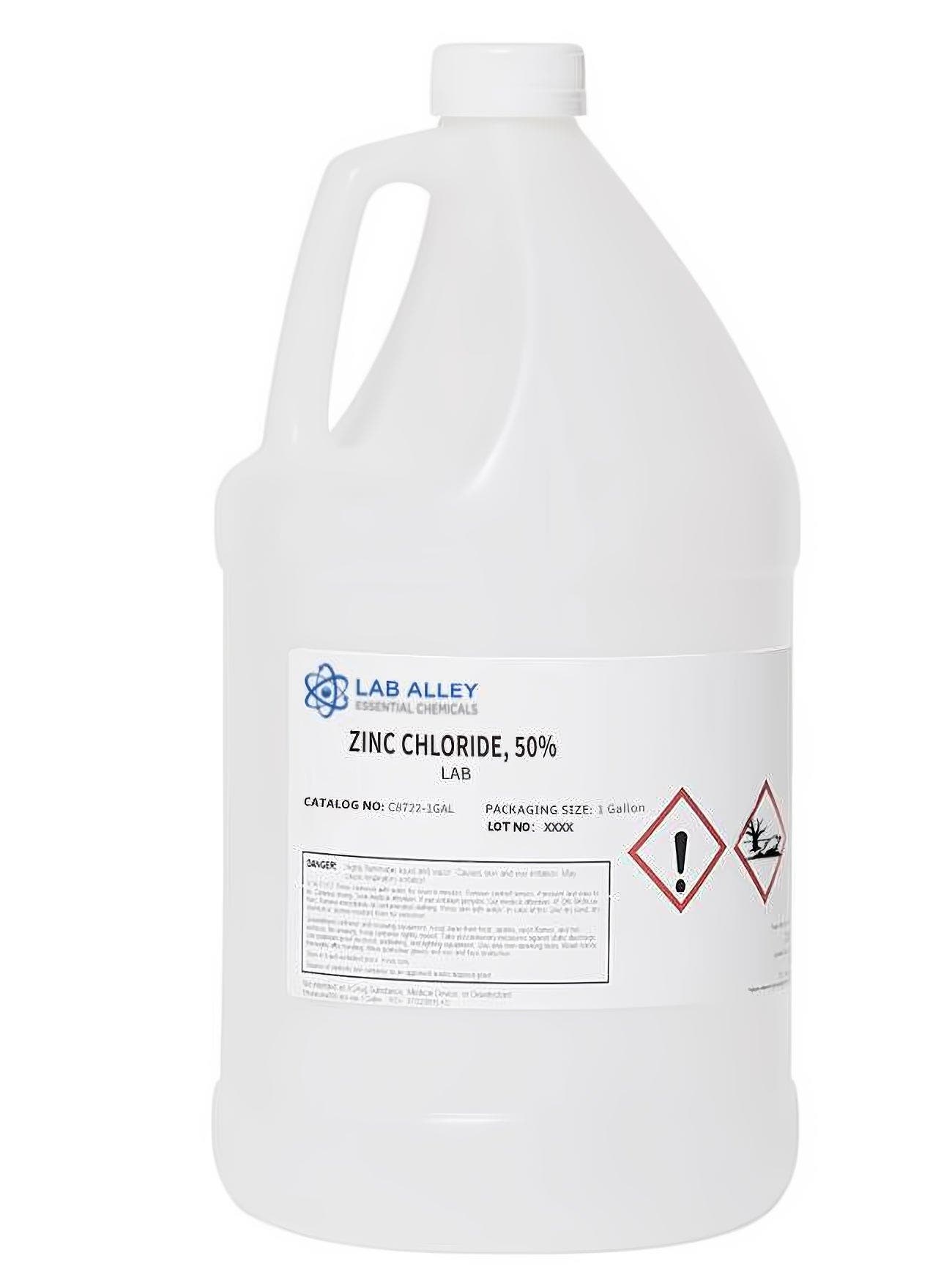 Zinc Chloride, 50% Solution, Lab Grade | Lab Alley