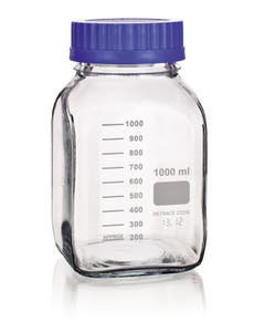 Wide Mouth Square Glass Media and Storage Bottles