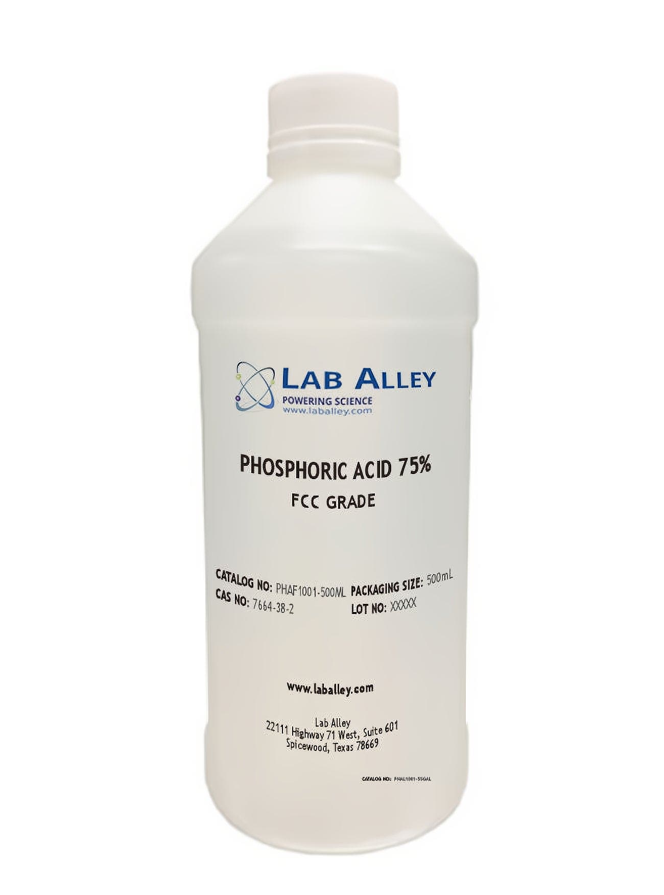 Phosphoric Acid 75% Solution, Food Grade (FCC), Kosher, Halal