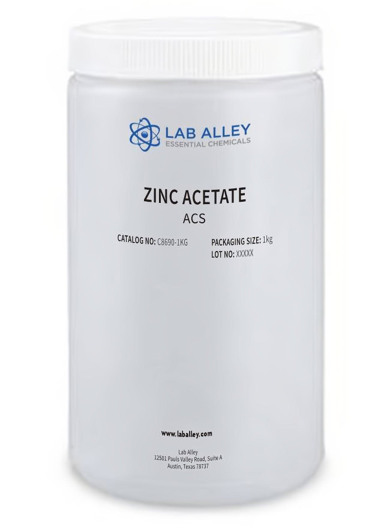Zinc Acetate 99.9% Granular (Powder) ACS Grade | Lab Alley