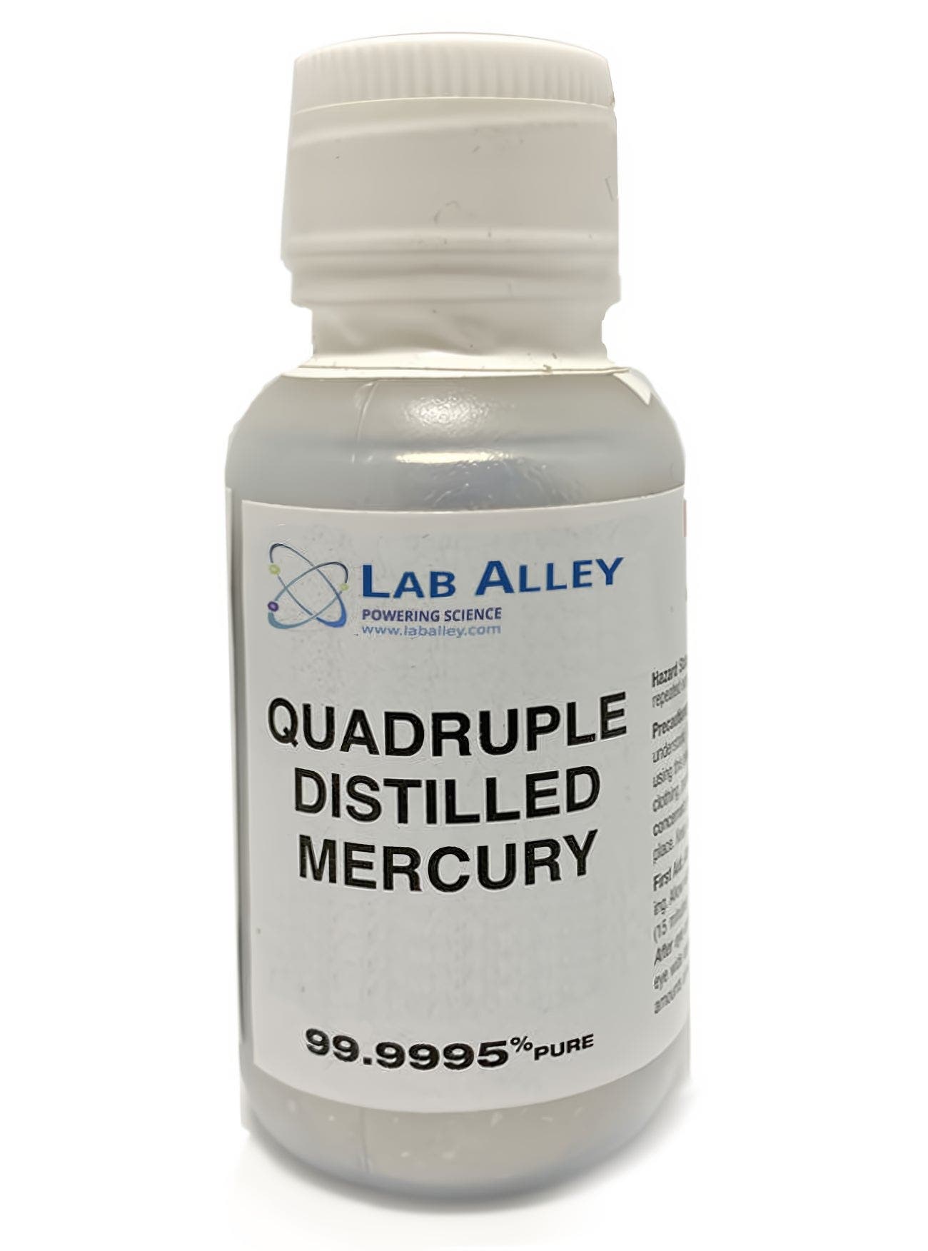 Mercury Metal Quadruple Distilled 99.9995% ACS Grade