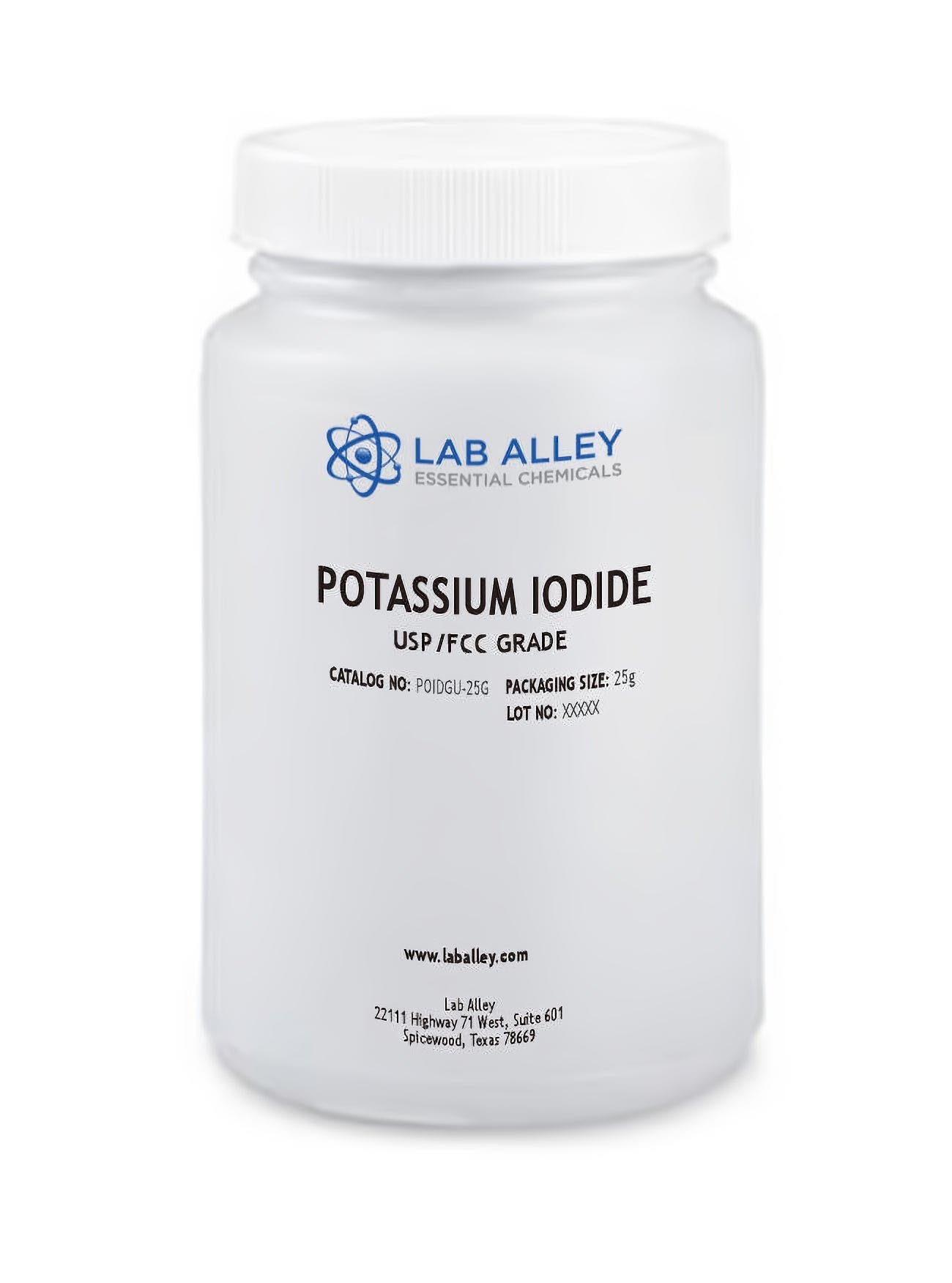 Potassium Iodide Powder (Crystals) USP/FCC/Food Grade, Kosher