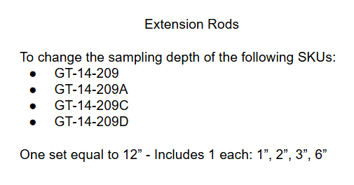 Extension Rods For Bacon Bomb Samplers