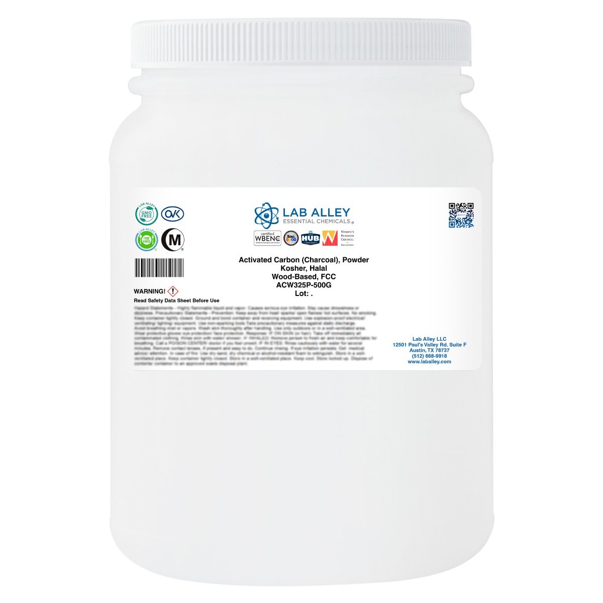 Activated Carbon (Charcoal) Powder, Food Grade, Kosher, Halal