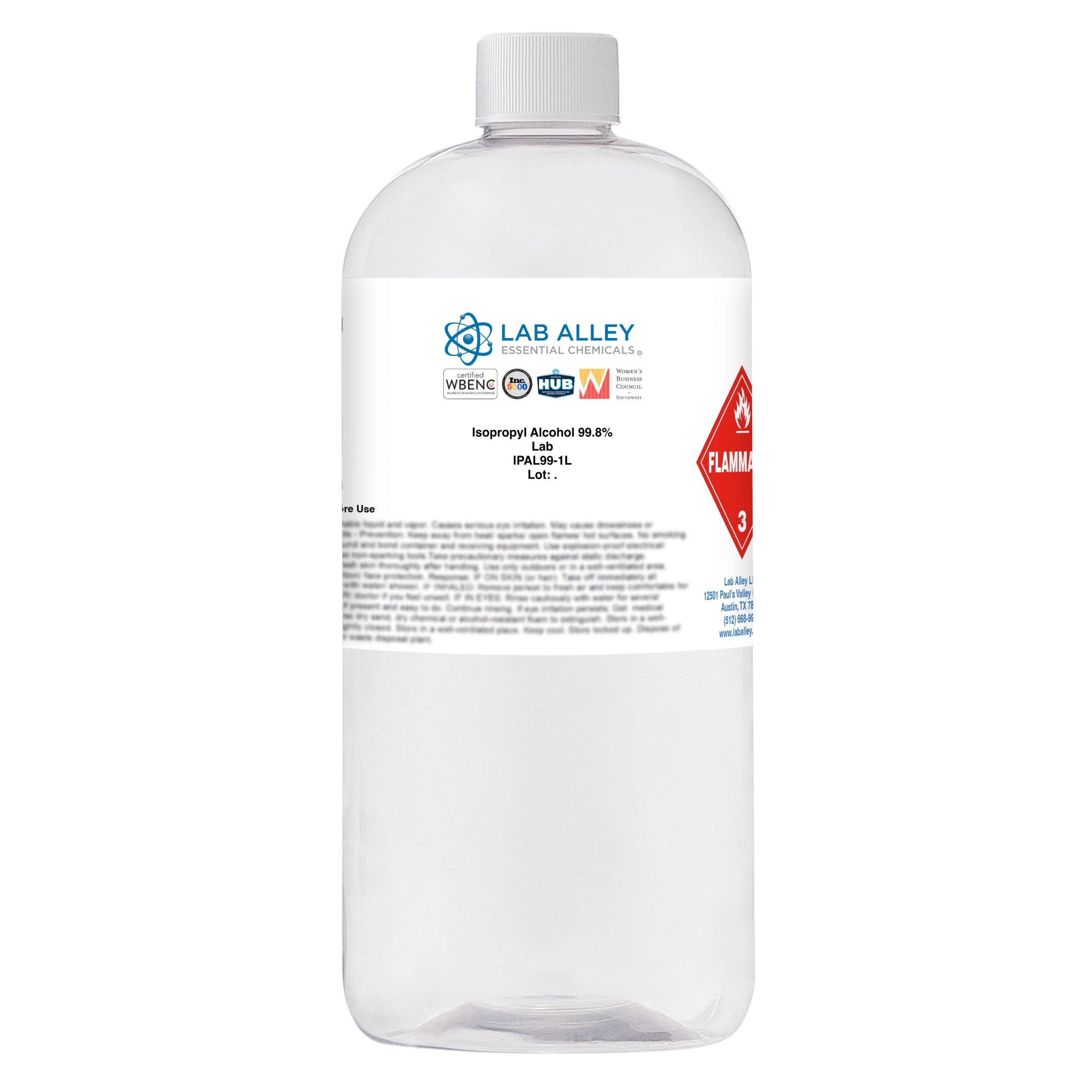 Isopropyl Alcohol 99.8% Lab Grade | Lab Alley