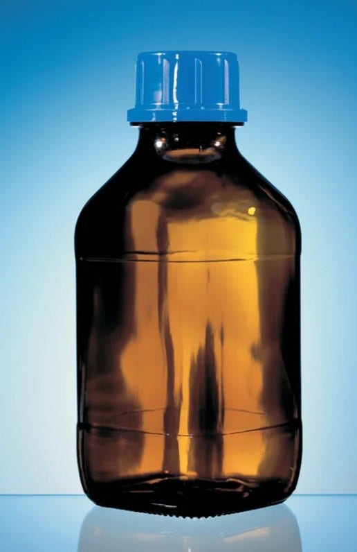 Amber Safety-Coated Bottles