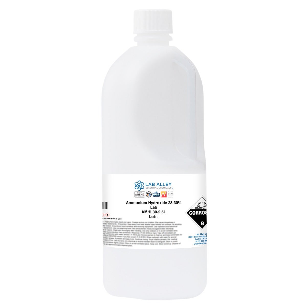 Ammonium Hydroxide 27-30% Solution, Lab Grade