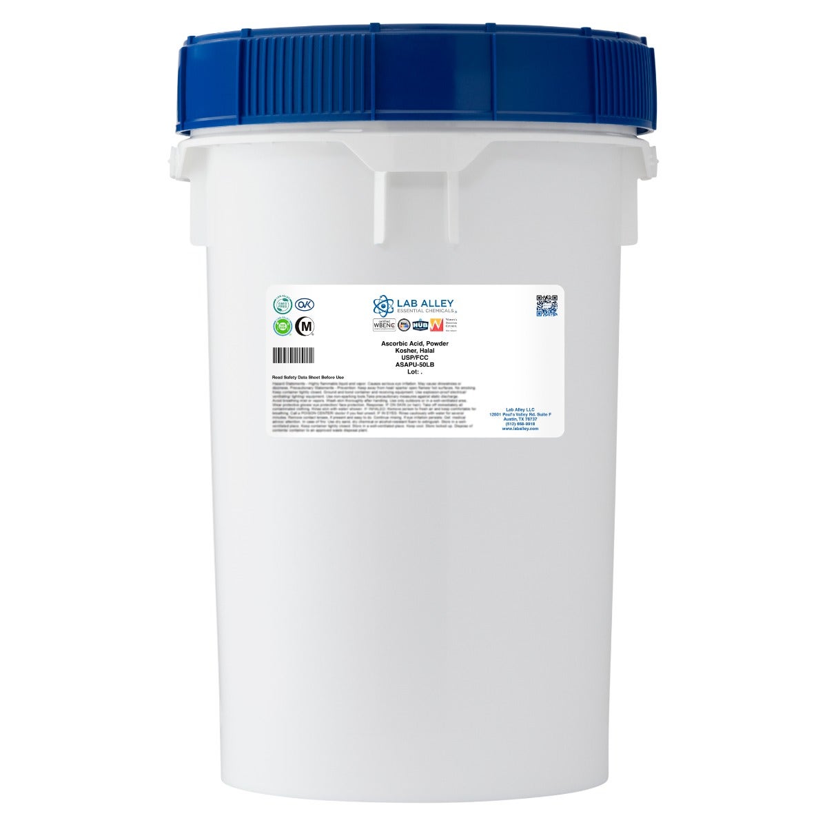 Ascorbic Acid Powder, USP/Food Grade (FCC), Kosher, Halal | Lab Alley