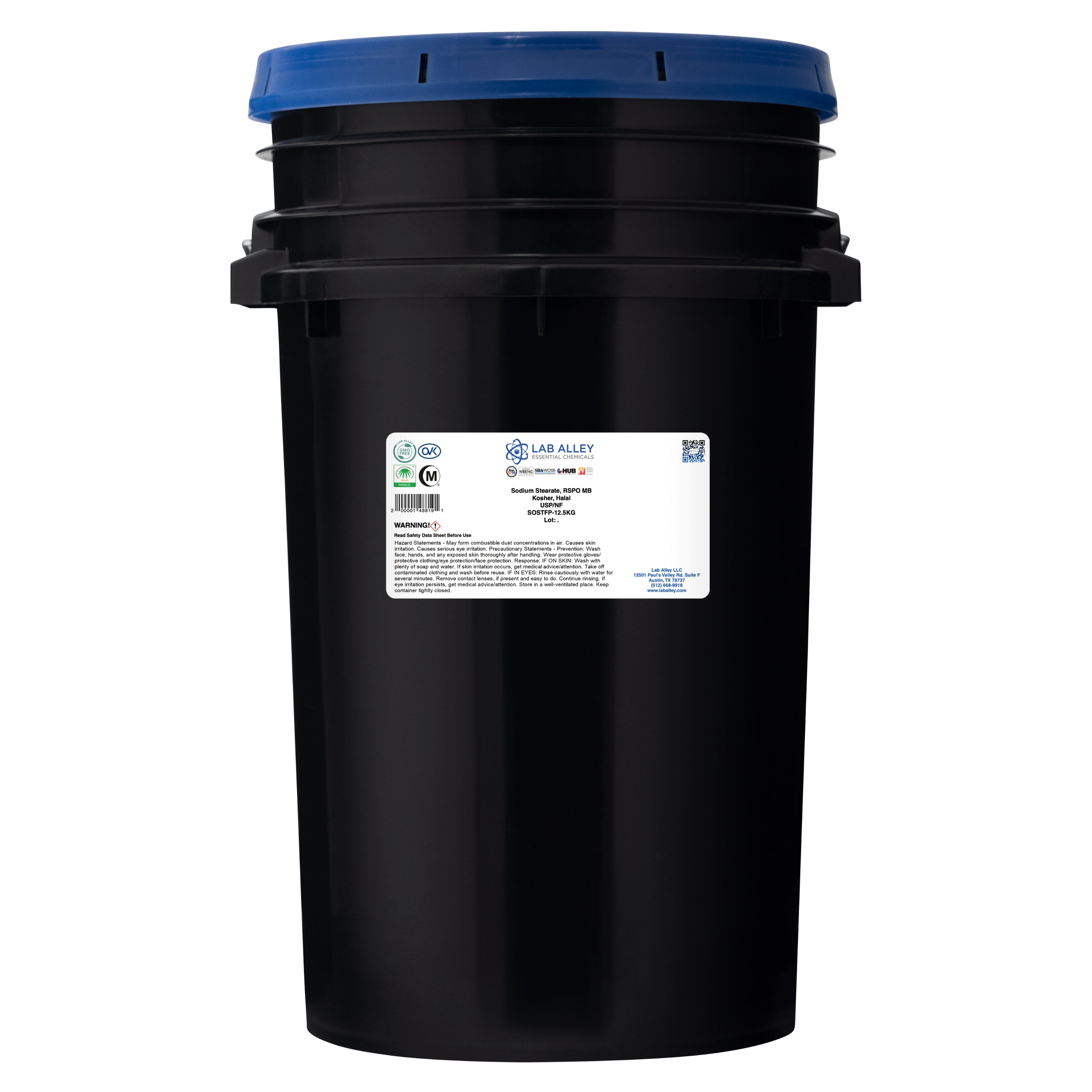 Sodium Stearate, Derived from Palm Oil, RSPO MB, Kosher, Halal