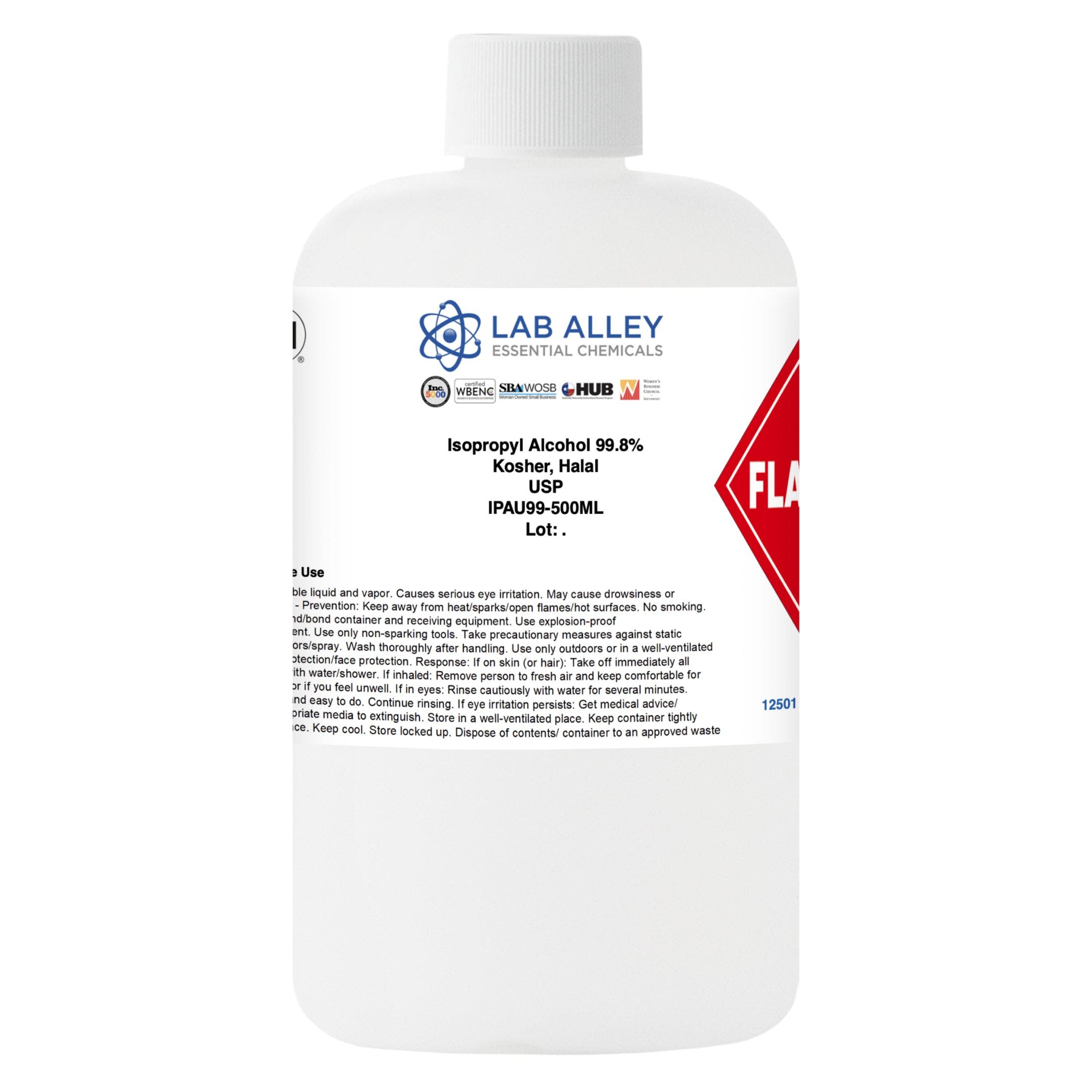 Isopropyl Alcohol 99.8% USP Grade, Kosher, Halal