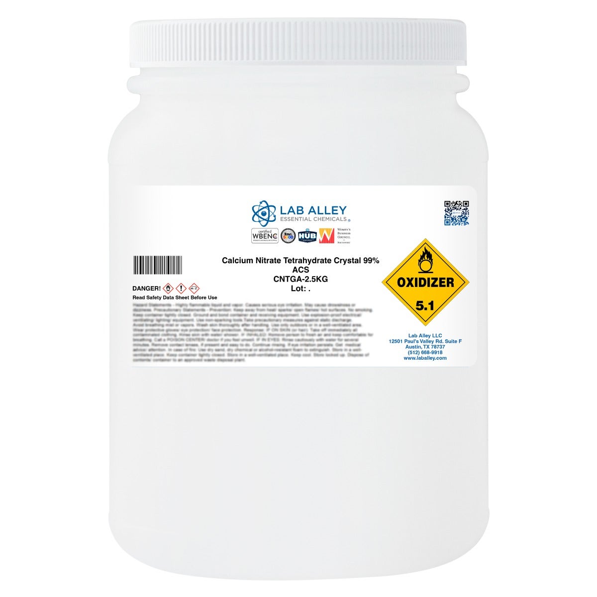 ACRISTAⅡ for salt type A clear Calcium Nitrate Tetrahydrate, ACS | Lab Alley
